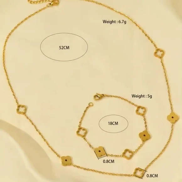 Alhambra style Necklace and earrings Set Lucky Clover

Stainless Steel - Picture 5 of 15